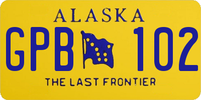 AK license plate GPB102