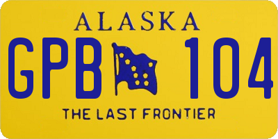 AK license plate GPB104