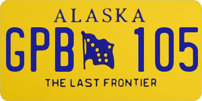 AK license plate GPB105