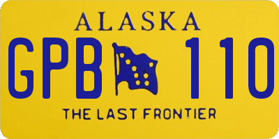 AK license plate GPB110