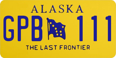 AK license plate GPB111