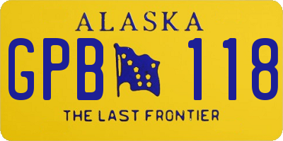 AK license plate GPB118