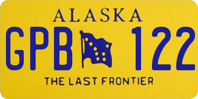 AK license plate GPB122