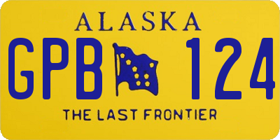AK license plate GPB124