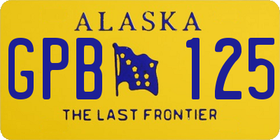 AK license plate GPB125