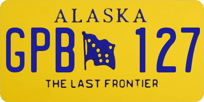 AK license plate GPB127