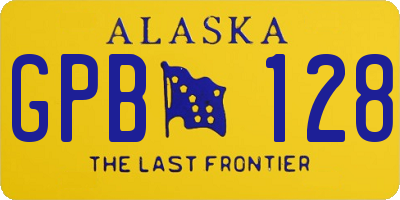 AK license plate GPB128
