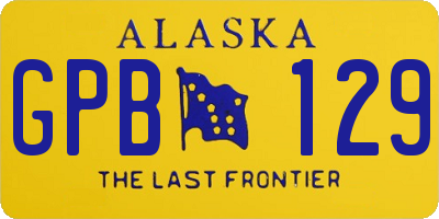 AK license plate GPB129