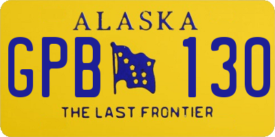 AK license plate GPB130