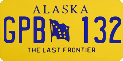 AK license plate GPB132