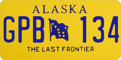 AK license plate GPB134