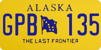 AK license plate GPB135