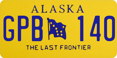 AK license plate GPB140