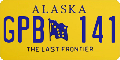 AK license plate GPB141