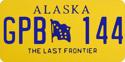 AK license plate GPB144