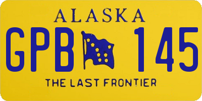 AK license plate GPB145