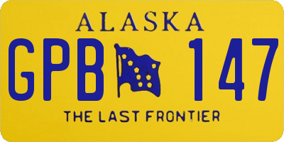 AK license plate GPB147