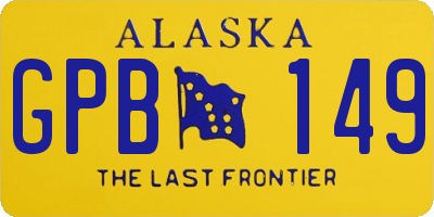 AK license plate GPB149