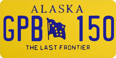 AK license plate GPB150