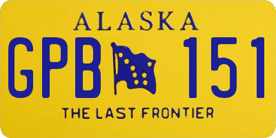 AK license plate GPB151