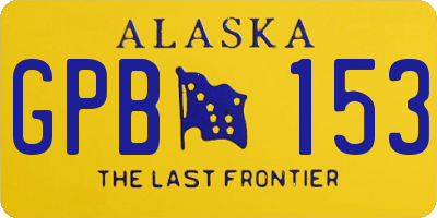 AK license plate GPB153