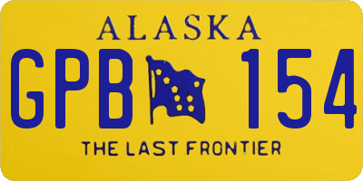 AK license plate GPB154