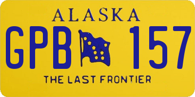 AK license plate GPB157