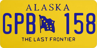 AK license plate GPB158