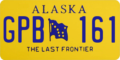 AK license plate GPB161