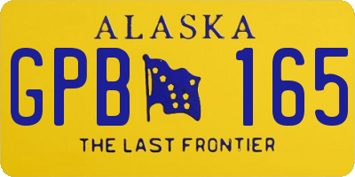 AK license plate GPB165