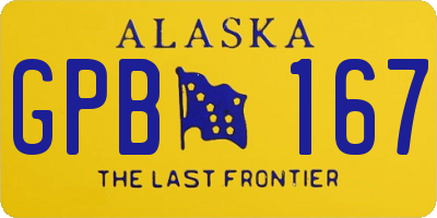 AK license plate GPB167