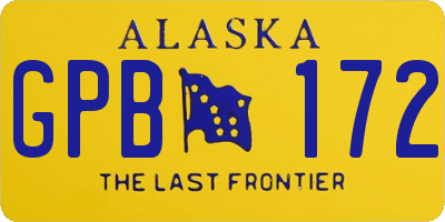 AK license plate GPB172