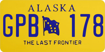 AK license plate GPB178