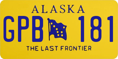 AK license plate GPB181