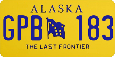 AK license plate GPB183