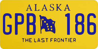 AK license plate GPB186