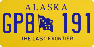 AK license plate GPB191