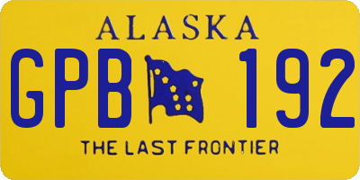 AK license plate GPB192