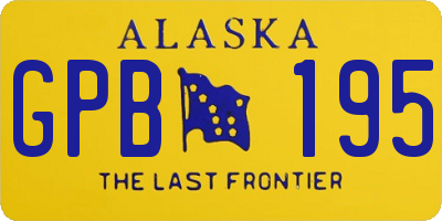 AK license plate GPB195