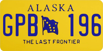 AK license plate GPB196