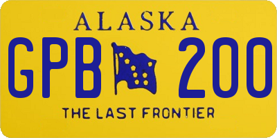 AK license plate GPB200