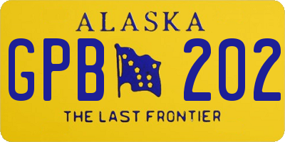AK license plate GPB202