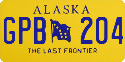AK license plate GPB204
