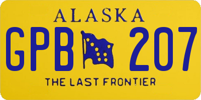 AK license plate GPB207