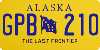 AK license plate GPB210