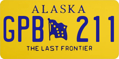 AK license plate GPB211