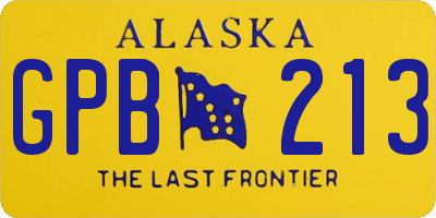 AK license plate GPB213