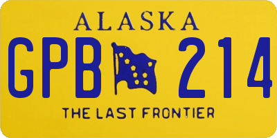 AK license plate GPB214