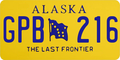 AK license plate GPB216