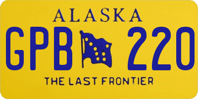 AK license plate GPB220
